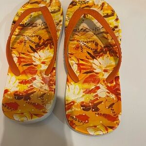 Floral Orange Women's Sandals